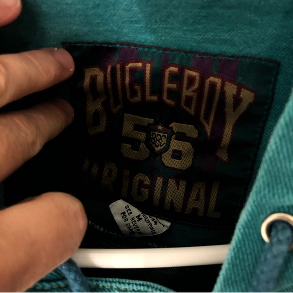 Amazing 90s Bugle Boy Denim Hooded Jacket - Picture 5 of 6